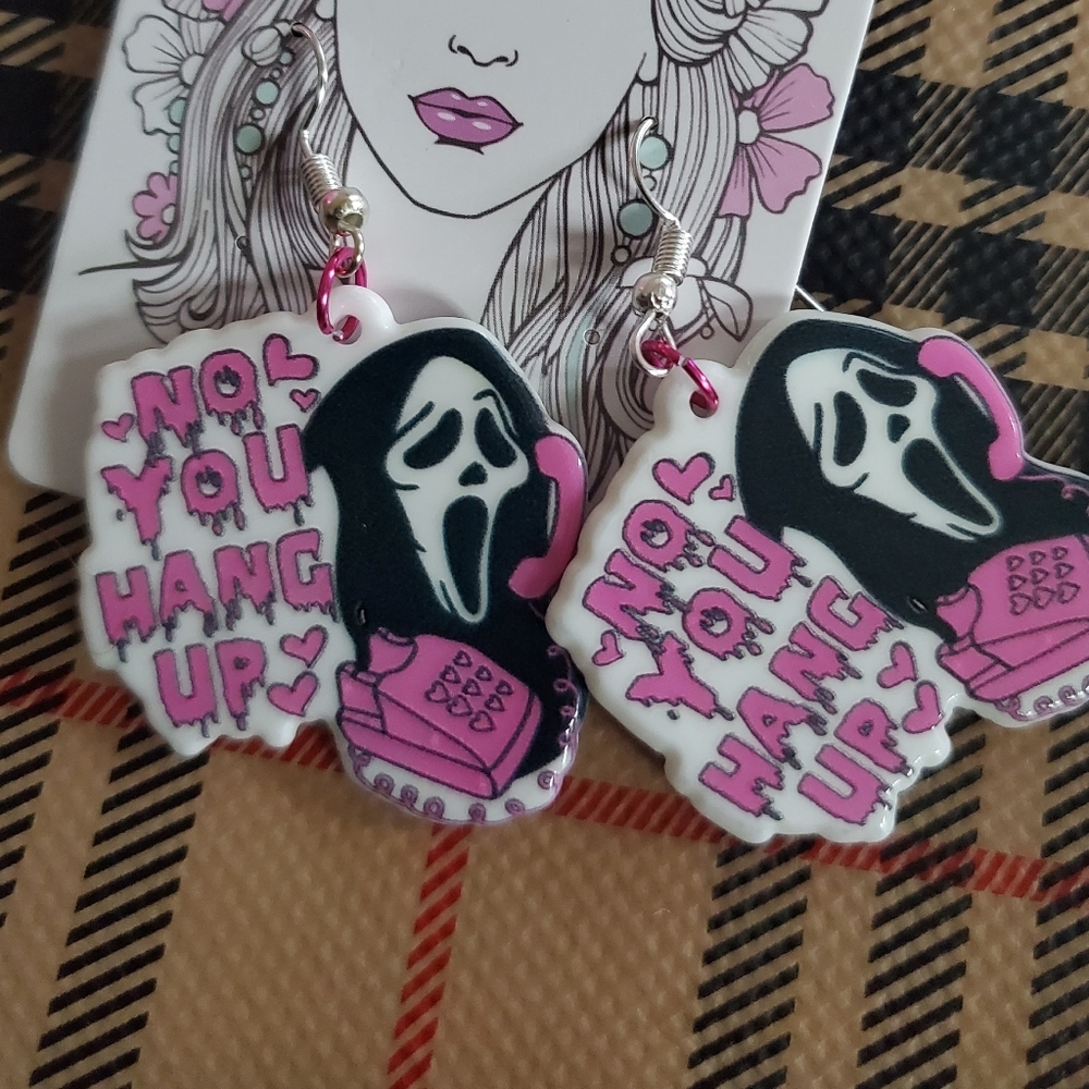 - NO YOU HANG UP! "SCREAM" EARRINGS
